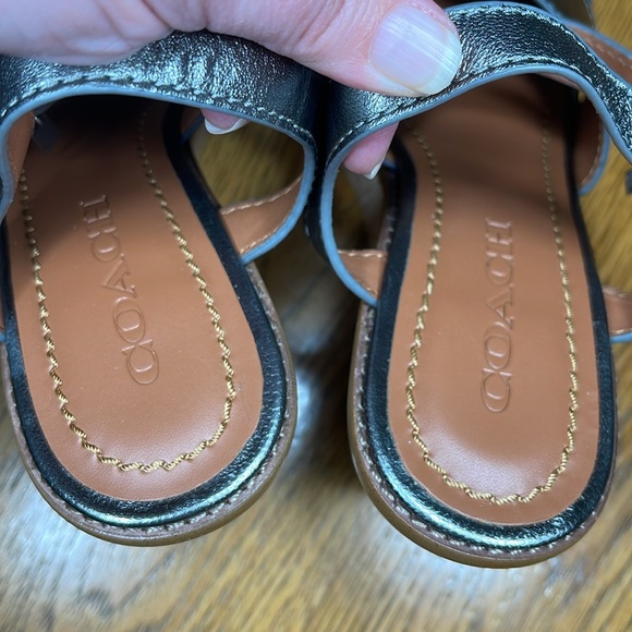 COACH CROSS BAND HIGH WEDGE SANDAL - Picture 11 of 16